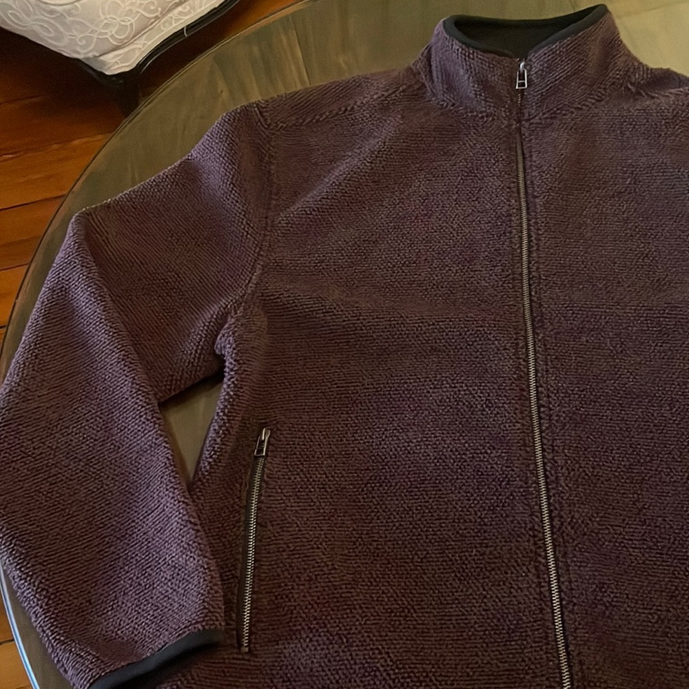 Stillwater Supply Co. XL Zip Up Mock Neck Fleece Sweater Wine-Colored Plush